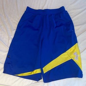 Under Armour Blue/Yellow Shorts Medium